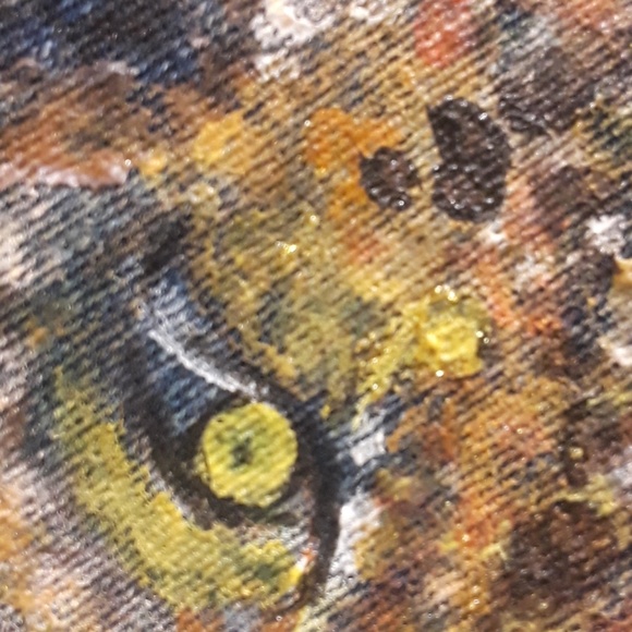 Women's handpainted lion denim jacket - Picture 4 of 5